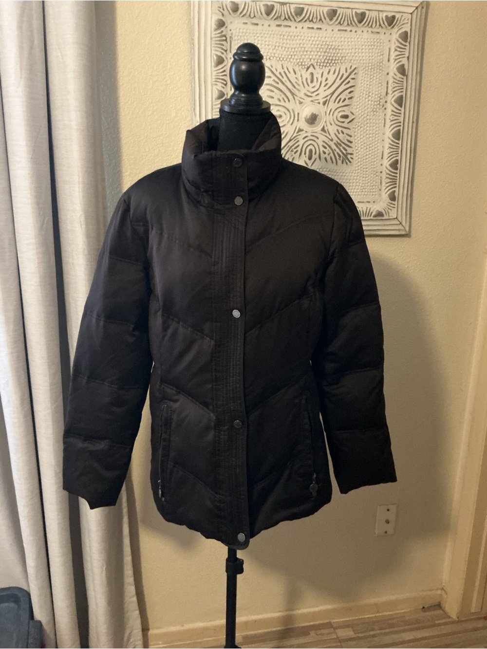 Calvin Klein Black Hooded Quilted Puffer Jacket